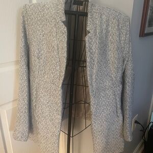 Vici Black and White Herringbone Blazer